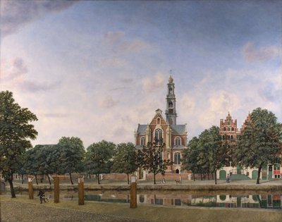 Gezicht op de Westerkerk, Amsterdam (ca. 1660) door Jan van der Heyden